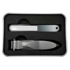 指甲剪套組 兩件套, 蟬形 大號槍灰, 1組