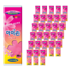 Mamison 橡膠手套, M(35 x 21cm), 粉色, 30雙