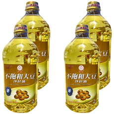 福壽實業 不飽和大豆沙拉油 高穩定性 耐高溫 少油煙 純素適用 FSSC 22000、ISO 22000及HACCP國際食品安全管理系統驗證, 2L, 4桶