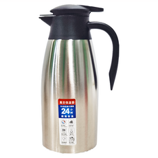 FANCY LIFE 不鏽鋼真空保溫壺, 銀色, 2L, 1個