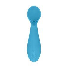 ezpz 迷你匙 Set, 小巧窄長匙面, 適用寶寶小嘴, 食品級無毒矽膠, 寶石藍, 2支