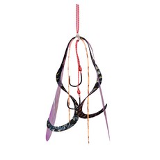 SAME 武士鯛炫彩飄帶-直領帶#01 角色扮演服裝配件, 1入, 彩虹粉