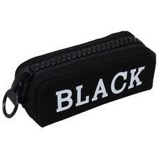 TOCTOCFANCY 大拉鍊鉛筆盒, 黑色, 1個