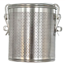 長統 304不銹鋼沖孔滷料籃, 10cm, 1個