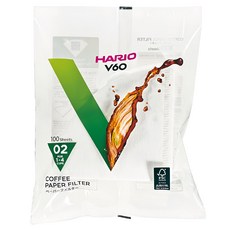 HARIO V60 02濾紙 袋裝, 100入, 1袋
