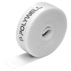 POLYWELL 魔鬼氈束線帶 PW15-T65-0720 寬2cm x 長500cm 白色, 1入