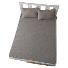 Ishur 伊舒爾 乳膠冰絲涼蓆墊, 涼蓆墊 + 枕套 x 2, 冰炫灰