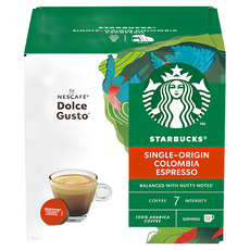STARBUCKS 星巴克 NESCAFE 雀巢咖啡 Dolce Gusto 多趣酷思 哥倫比亞濃縮咖啡膠囊, 5.5g, 12顆, 1盒