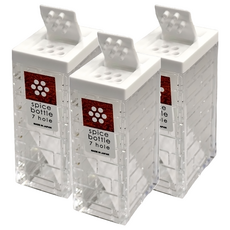 inomata 胡椒粒調味罐 Set 3 NS_調味罐(胡椒粒)-白x3 可重複使用 規格容量: 63ml, 3個