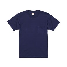 United Athle 厚磅口袋短T 5.6oz 不透膚 寬版落肩上衣, 藏青