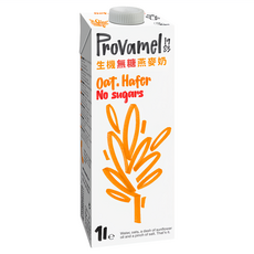 Provamel 無糖燕麥奶, 生機, 乳糖, 低脂, 不含色素防腐劑, 不含人造添加劑, 1L, 1瓶