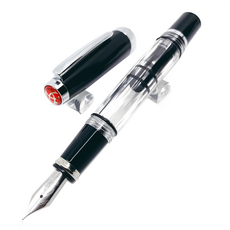 TWSBI 三文堂 Diamond mini 活塞鋼筆, F尖, 透明 + 黑色