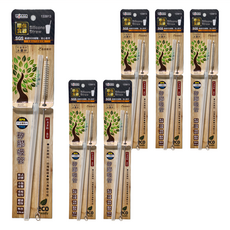 minono 米諾諾 矽膠吸管組附刷 133913 24cm, 1入, 6組