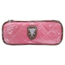 UnMe 皇家菱格筆袋, 22x8x4.5cm, 100%尼龍, 1個, 桃紅