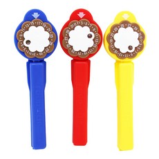 Kiyodo 花朵日期封口夾3件組, 藍色 + 紅色 + 黃色, 1組