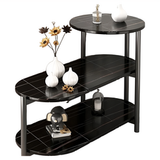 Horla 賀粒 圓弧桌 65 x 62 x 30cm 密度板, 黑色