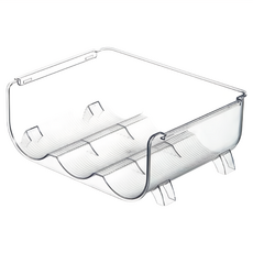 E.dot 可堆疊保溫杯收納架 透明 三格 27.5x21x10.5cm PET材質, 1個