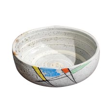 手繪刷毛7缽 日本製 陶瓷碗, 寬19cm 高7.5cm 容量1000mL, 單色, 1個