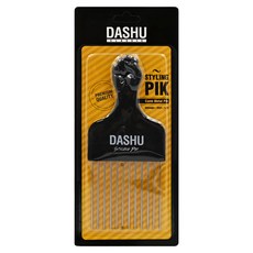 DASHU經典造型男士油頭挑梳 金屬梳, 黑色, 1支