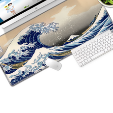 超大遊戲滑鼠墊, 日式浪, 80X40 公分, 1個