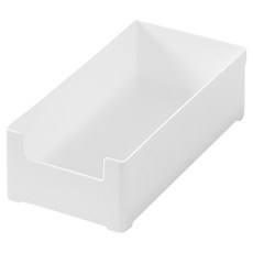 小麥購物 抽屜分格可疊加收納盒 L2167 中, 1層, 白色