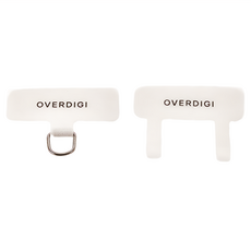 OVERDIGI 手機殻掛繩片 單環 + 雙環 2入, 白色, 1組