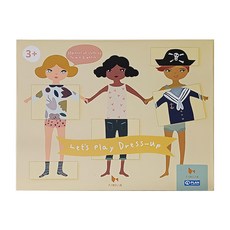 FABELAB 換裝拼圖, 51個配件服裝, FSC紙板材質, 3歲以上適用, 1盒, Multicolor