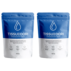 TissuEDori 迷你壓縮紙巾 100%粘膠人造絲, 100顆, 2袋