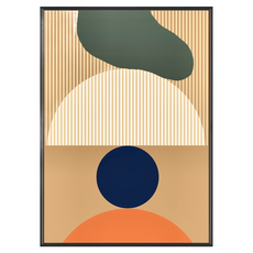 BOLUO GALLERY 菠蘿選畫所 掛畫 APAG3405B 幾何 勇士, 黑色