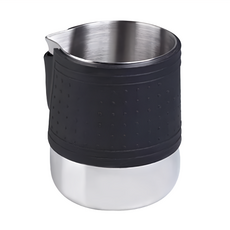 拉花杯, 350ml-01 黑色防燙-拉, 不鏽鋼材質, 1個
