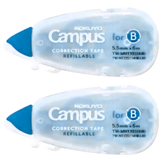 KOKUYO 國譽 Campus 可替換修正帶 母帶, 5.5mm x 6m, 象牙白, 2個