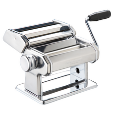 KitchenCraft 經典義大利麵製麵機，不銹鋼, 1個, 本體 20 x 19.5 x 14 cm 側邊手柄 17.5 x 12.5 cm