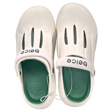 bebehome 潮款踩屎感軟底包頭兩用洞洞鞋 - 白色 EVA材質