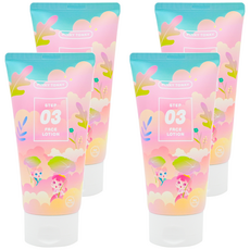 PINKY TONKY 兒童臉部潤膚露, 積雪草提取物 鎮定舒緩肌膚, 保濕滋潤, 清爽不黏膩, 11歲以上適用, 150ml, 4條