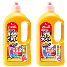 Mitsuei 水管疏通專用洗劑，適用於浴室、廚房、廁所管道，除菌消臭二合一，徹底溶解黏稠污垢，定期使用保養預防堵塞, 1L, 2瓶