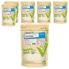 Vilson 米森 有機中筋麵粉, 芬蘭原裝進口, 100%全粒小麥研磨烘培粉, 500g, 6包