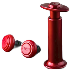 KAI 貝印 House 真空抽氣瓶塞組, 酒瓶專用, 酒紅色, 1組