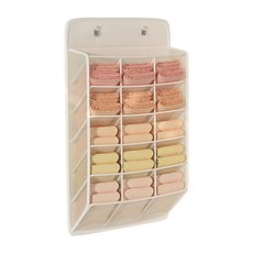 小麥購物 壁掛式內衣褲收納掛袋 L2101 15格, 米色, 1個