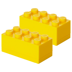 Room Copenhagen LEGO樂高迷你8格收納盒, 黃色, 2個