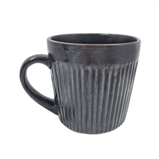 SALIU 手工刻紋馬克杯 280ml, 黑色, 1個