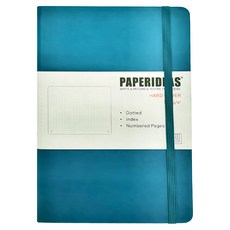 PAPERIDEAS A5 硬皮 點陣筆記本 索引 編號頁面, 孔雀綠, 1本