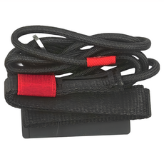 BARHAR 腳蹬繩 大力馬(UHMWPE)纖維 不鏽鋼 155cm, 可調節長度35~150cm 繩徑5.3mm, 黑色