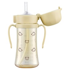 GROSMIMI PPSU防漏重力球吸管杯 DOTGOM 300ml - 奶油色, 米色, 1個