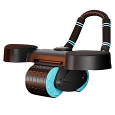 MICHAEL FITNESS 麥克健身 二代平板支撐健腹輪, 120kg超強穩重三角結構, 自動回彈+剎車, 加厚肘撐, 黑色