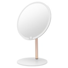 QLZHS 桌面LED高清日光化妝鏡 三色燈補光鏡, 白色