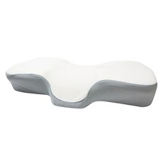 LIV MOM Premium 3D記憶枕，附枕套，雙向設計，各種頸型適用, 白色 + 灰色, 60 x 32 x 8~11cm, 1組