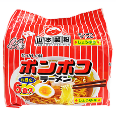山本製粉 醬油味拉麵 87g, 6包