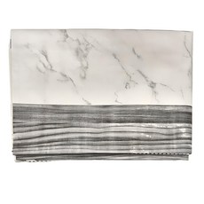 旭業國際 幾何皮革 PVC紗線桌布, 大理石木紋, 180 x 140cm, 1個