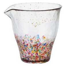 津輕 手作金彩花火公杯 直徑106 x 110mm 280ml, 透明色/紅色, 1個