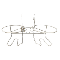 翠筠 雙圓鐵窗掛鉤, 白色, 1個